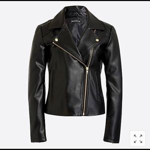 JCREW Merchantile Faux-leather Moto Jacket